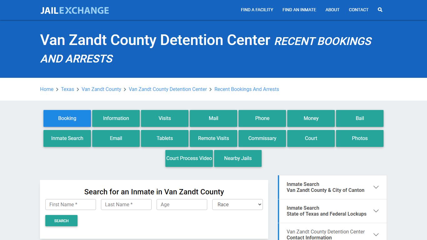 Van Zandt County Detention Center Recent Bookings And Arrests