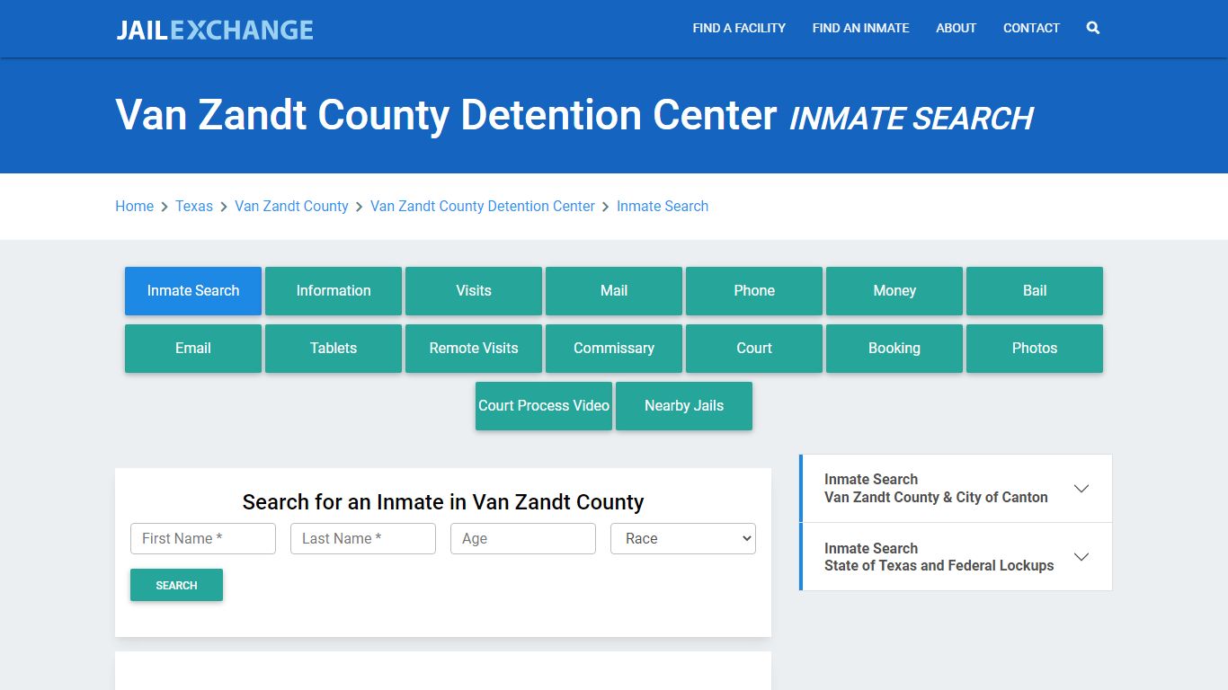 Van Zandt County Detention Center Inmate Search - Jail Exchange